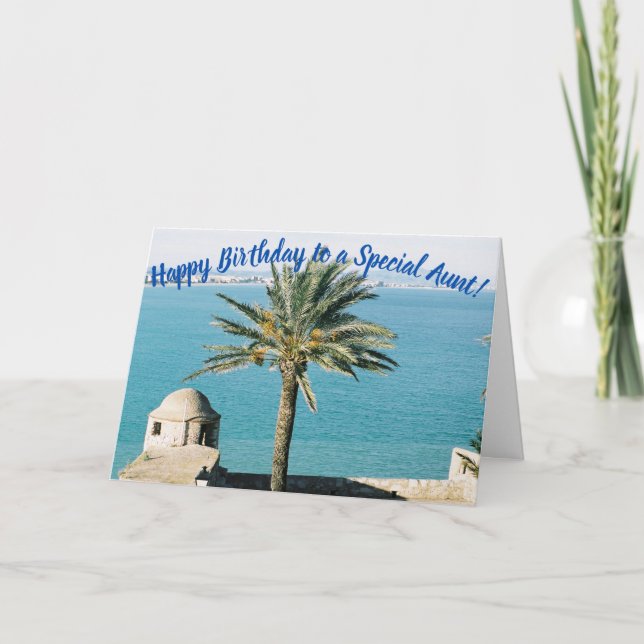 Um cartão de aniversário para uma tia especial (Frente)