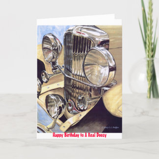 Um cartão de aniversário "Real Doozy"