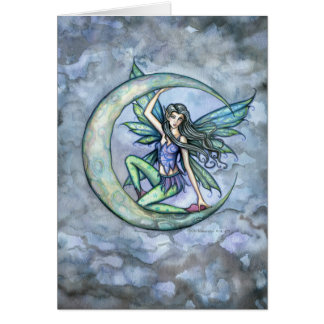 Um Cartão de Arte de Fantasia da Fada da Lua