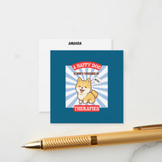 Um Cartão de Cachorro Feliz