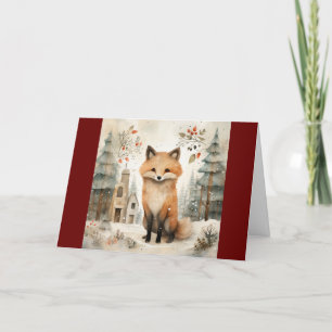 UM CARTÃO DE CHRISTMAS FOX PARA QUALQUER UM