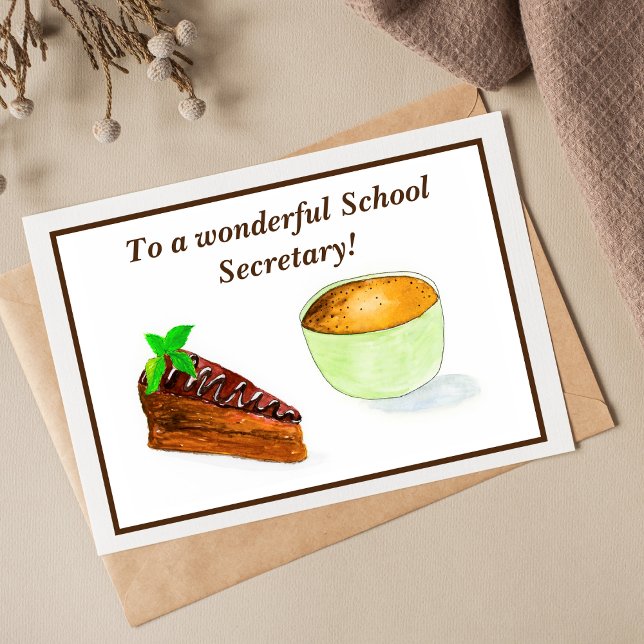 Um Cartão de Férias da Secretária da Escola Maravi (Express gratitude with a customizable card for the invaluable school secretary.)