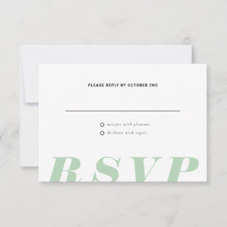 Um cartão de inserção de RSVP de data simples