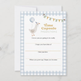 Um cartão de mensagem de cápsula do tempo Um Ganso