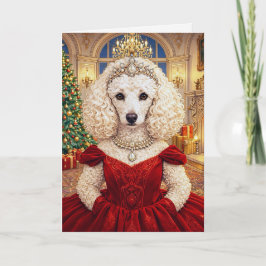 Um cartão de Natal de um Poodle