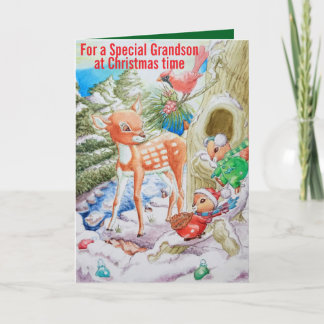 Um cartão de Natal especial para netos