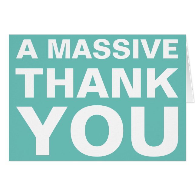 Um Cartão De Nota De Muito Obrigado (Frente horizontal)