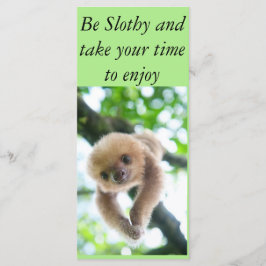 Um cartão de preguiça