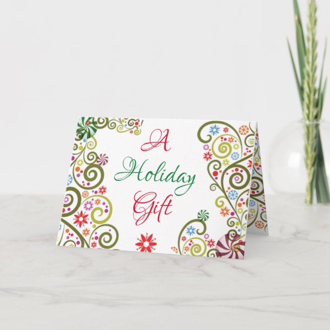 Um Cartão De Presente De Férias! (Frente)