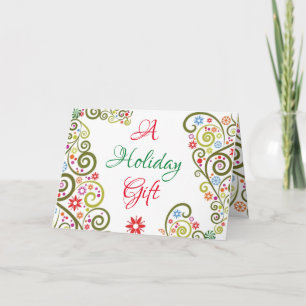 Um Cartão De Presente De Férias!