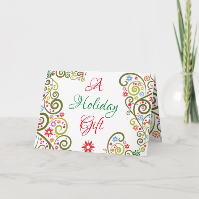 Um Cartão De Presente De Férias! (Frente)