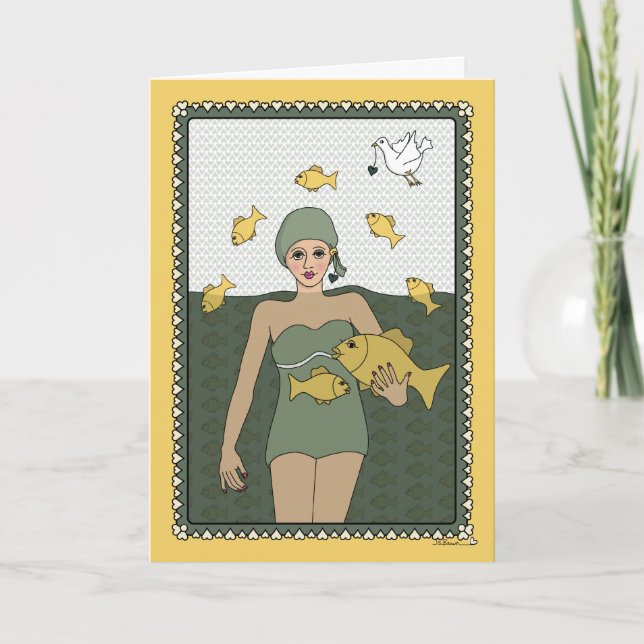 Um Cartão de Saída de Água_C_Saudação de Peixe (Frente)