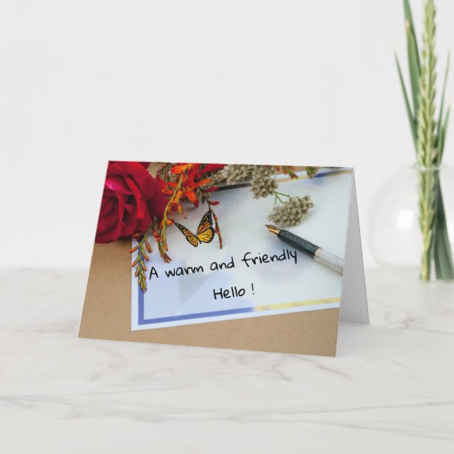 Um Cartão de Saudação de Amizade (Frente)