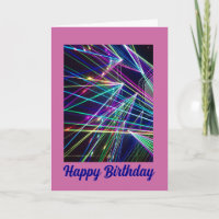 Um Cartão de Saudação de Aniversário à Luz Laser