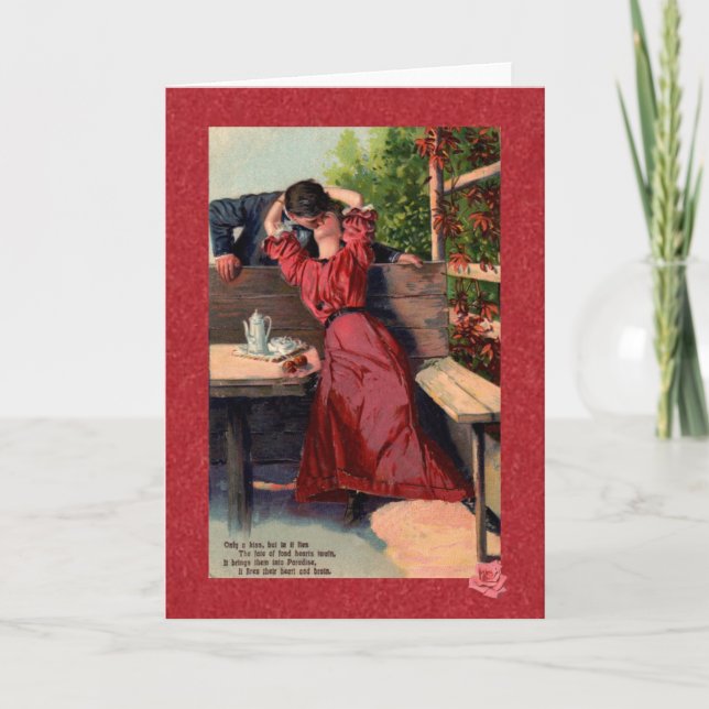 Um cartão de saudação de cartão postal vitoriano d (Frente)