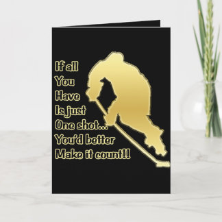Um Cartão de Saudação de Hockey com Fotografia