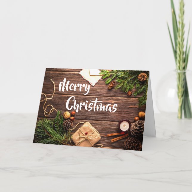 Um cartão de saudação de natal da Feliz (Frente)