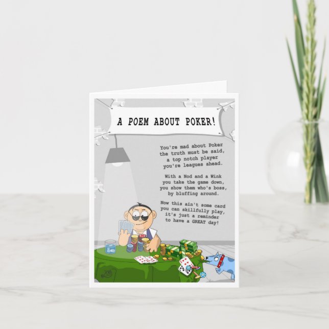 Um Cartão de Saudação de Poker diário para qualque (Frente)