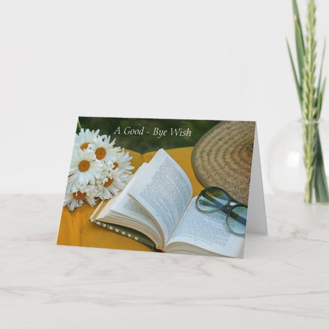 Um Cartão de Saudação de Tchau Dobrado (Frente)