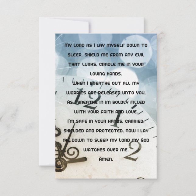 Um Cartão De Saudação Flagrante De Oração Diária (Frente)