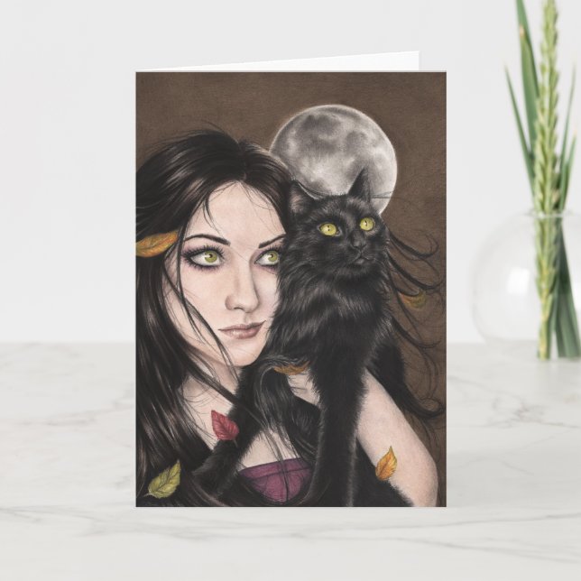 Um Cartão de Saudação Noite do Outono (Frente)