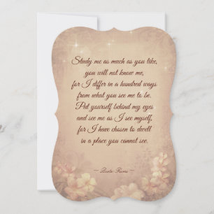 Um cartão de saudação POEM by Rumi (ou BY YAUF)