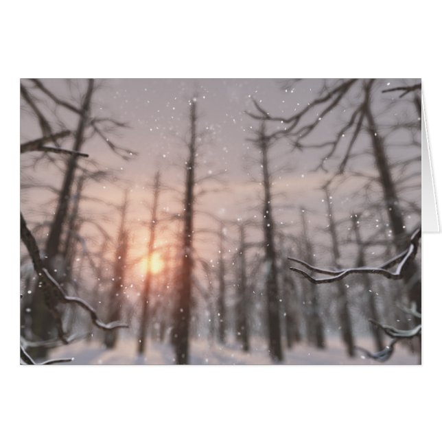 Um Cartão de Sonho de Noite de Inverno (Frente Horizontal)