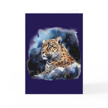 Um cartão de um Leopardo à Noite #1