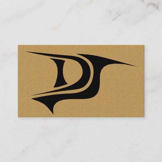 Um cartão de visita legal das iniciais do DJ do (Frente)