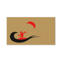 Um cartão de visita legal do kitesurf do cartão