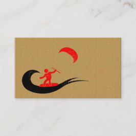 Um cartão de visita legal do kitesurf do cartão