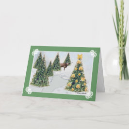 Um cartão do Natal do inverno de Texas