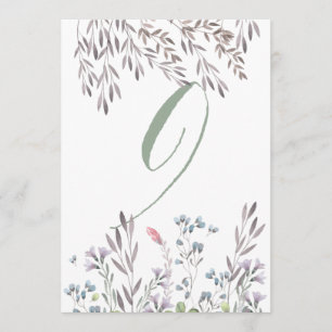 Um Cartão Duplo A Wildflower Wedding Table No. 9