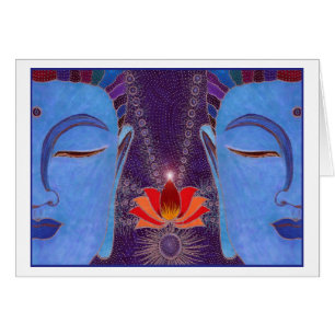 Um cartão feliz da meditação