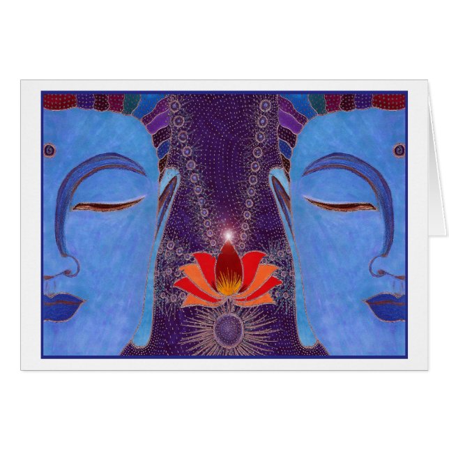 Um cartão feliz da meditação (Frente Horizontal)