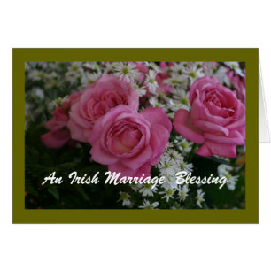 Um cartão irlandês da bênção do casamento