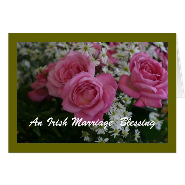 Um cartão irlandês de benção de Casamento (Frente Horizontal)