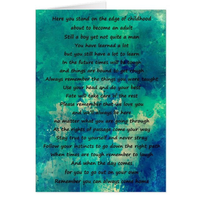 Um cartão para o nosso filho (Frente)