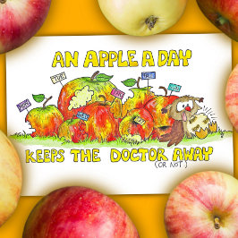 Um cartão postal APPLE A DAY por Nicole Janes