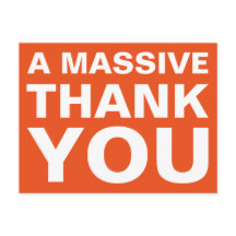 Um Cartão Postal de Agradecimento Maciço