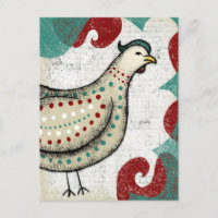 Um cartão postal de frango não sério