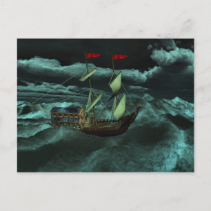 Um Cartão Postal para o Mar Selvagem e Tempestade