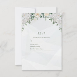 Um Cartão RSVP de Casamento de Caso Floral