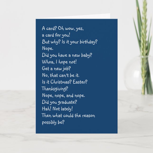 Um cartão sem motivo (Frente)