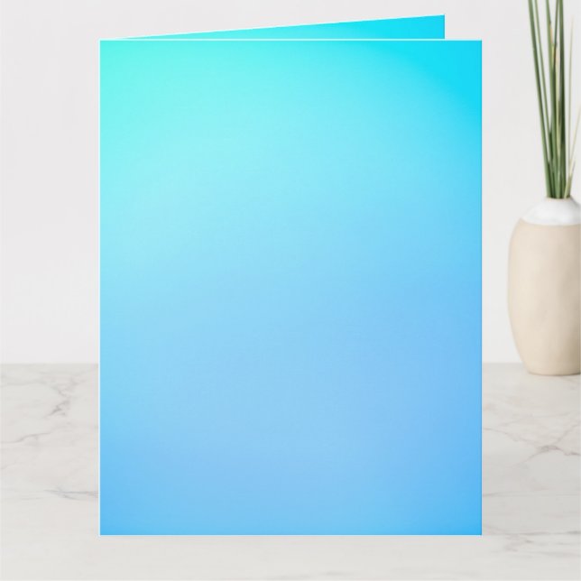 Um cartão vazio com gradiente azul exibido em um m (Frente)