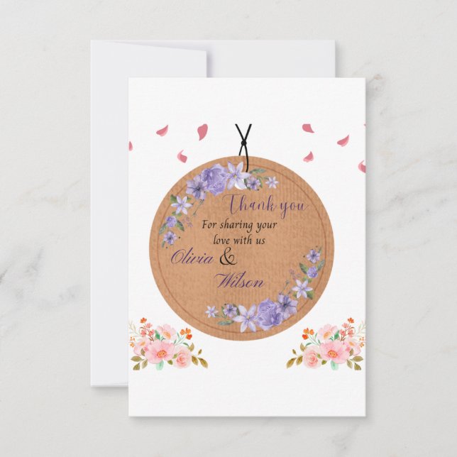 Um cartões de agradecimentos bem projetado. (Frente)