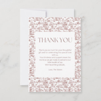 Um Cartões de agradecimentos de Chegada do Querido