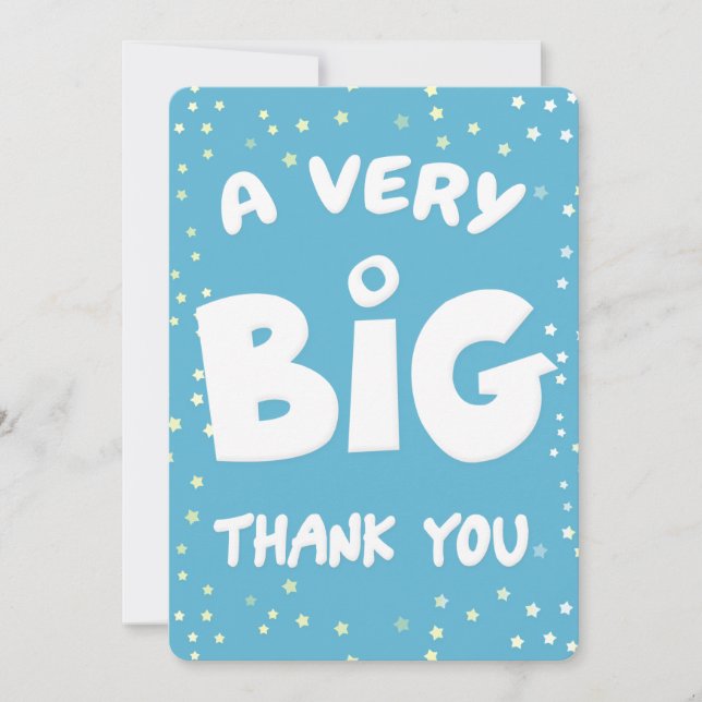 Um Cartões de agradecimentos Muito Grande De Mim (Frente)