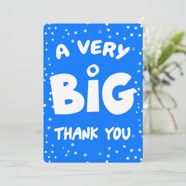 Um Cartões de agradecimentos Muito Grande De Mim (Em pé/Frente)