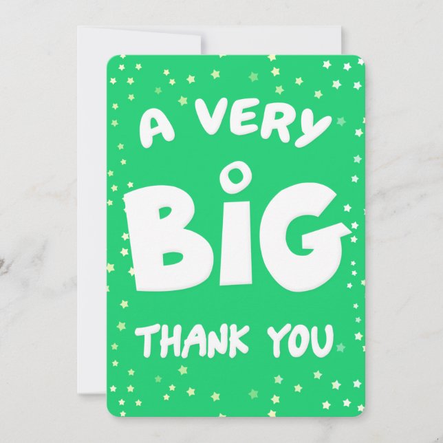 Um Cartões de agradecimentos Muito Grande De Mim (Frente)